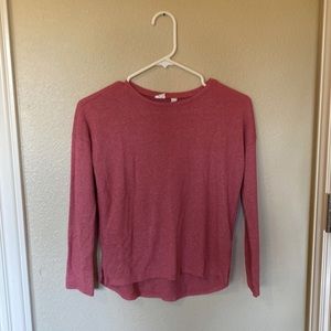 long sleeve pink sweater